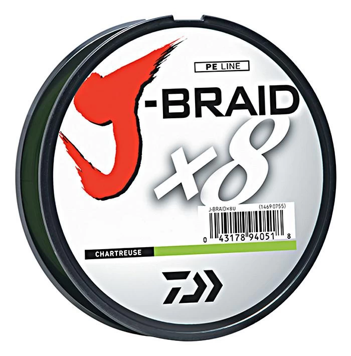 Daiwa J-Braid X8 Braided Line 330 Yards Chartreuse 3 Daiwa J-Braid X8 Braided Line 330 Yards Chartreuse