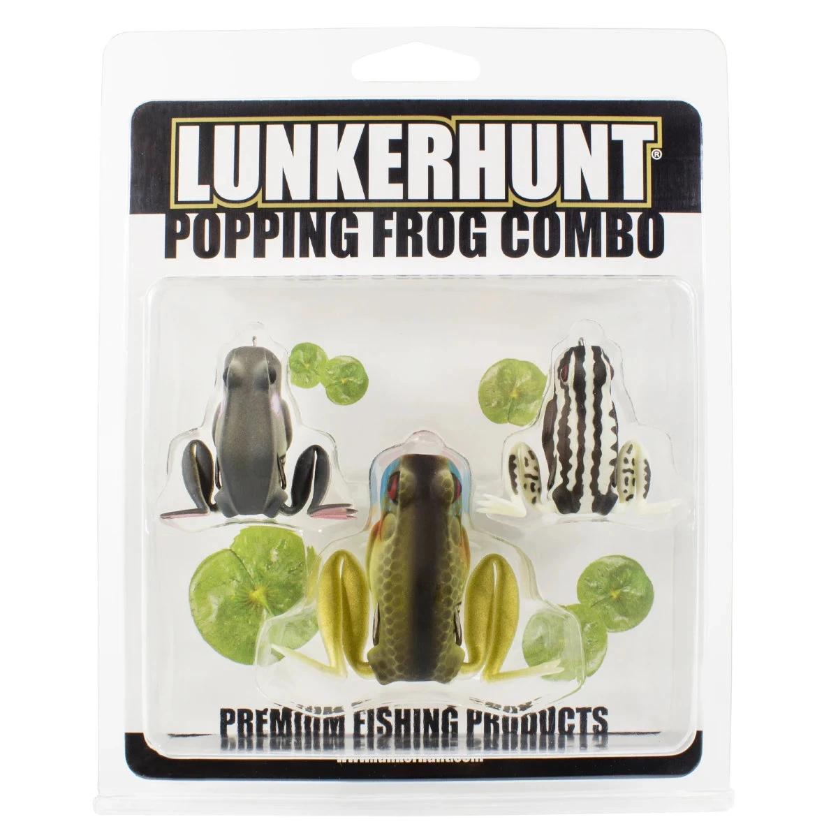 Lunkerhunt 3-Piece Popping Frog Combo 3 Lunkerhunt 3-Piece Popping Frog Combo