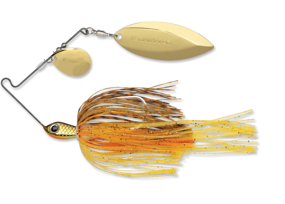 Terminator Stainless Pulse Skirt Spinnerbait Colorado Willow 3/8 Oz. 3 Terminator Stainless Pulse Skirt Spinnerbait Colorado Willow 3/8 Oz.