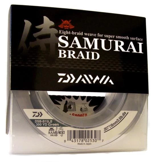Daiwa Samurai Braided Fishing Line 300 Yards Green 3 Daiwa Samurai Braided Fishing Line 300 Yards Green